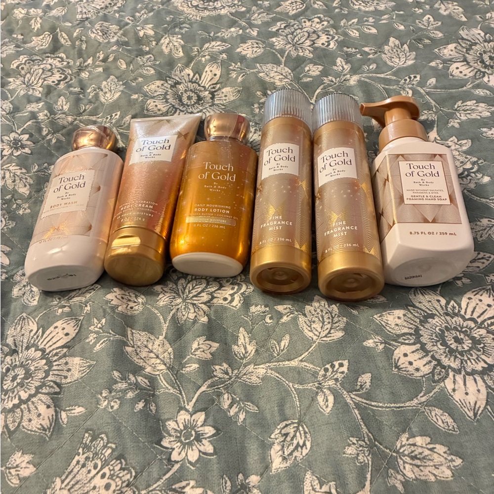 NWT BBW Touch Of Gold 6 Pc Set - Picture 2 of 5
